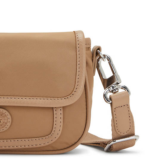 Kipling Inaki Small Crossbody Bag Handbag Soft Almond | AU 1273NW